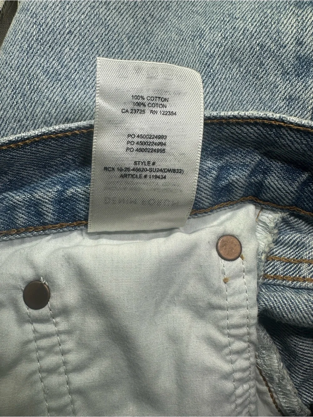 Denim Forum Light Blue Women’s Jean Shorts size 26 #cutoffs #denim #buttonfly - Picture 9 of 10